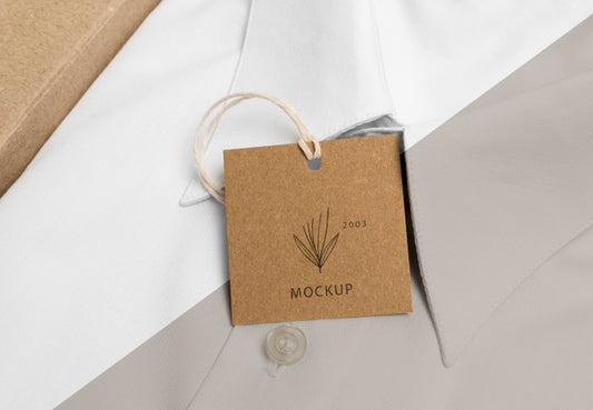 Free Eco-Friendly Price Tag On Formal Shirt Mock-Up Psd