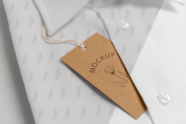 Free Eco-Friendly Price Tag On Formal Shirt Mock-Up Psd