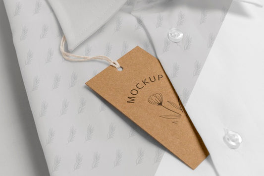 Free Eco-Friendly Price Tag On Formal Shirt Mock-Up Psd