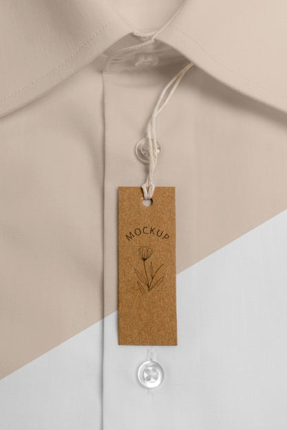 Free Eco-Friendly Price Tag On Formal Shirt Mock-Up Psd