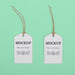 Free Eco Tags On Green Background Top View Psd