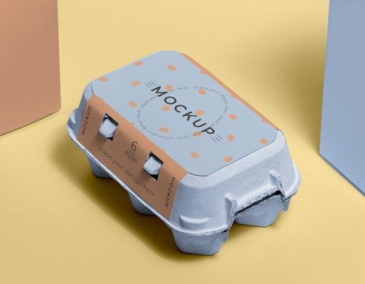 Free Ecologic Eggs Packaging Design Mockup Psd