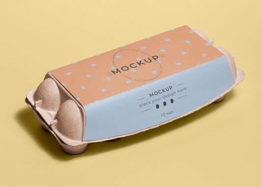 Free Ecologic Eggs Packaging Design Mockup Psd