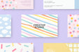 Free Editable Business Card Mockups Psd In Cute Pastel Pattern
