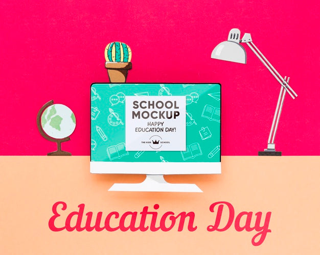 Free Education Day Concept Mock-Up Psd