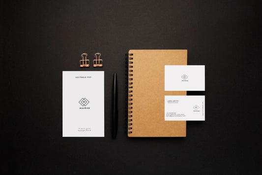 Free Elegant Business Desktop Background With Mockup Elements Psd