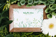 Free Elegant Frame Surrounded By Plants Psd