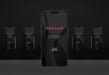 Free Elegant Glossy Dark Smartphone Mock-Up Design Psd