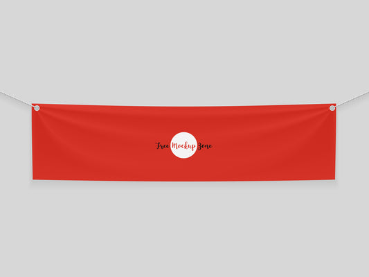 Free Elegant Textile Banner Mockup Psd For Advertisement 2018