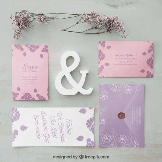 Free Elegant Wedding Invitation Mockup Psd