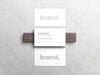 Free Elegant White Business Card Mockup With Letterpress Effect Psd