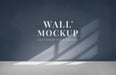 Free Empty Room With A Dark Gray Wall Mockup Psd