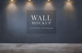 Free Empty Room With A Dark Gray Wall Mockup Psd
