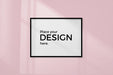 Free Empty Room With A Frame Mockup On A Pink Wall Psd