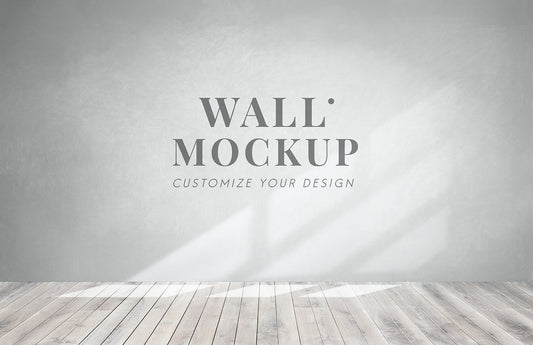 Free Empty Room With A Gray Wall Mockup