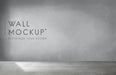 Free Empty Room With A Gray Wall Mockup
