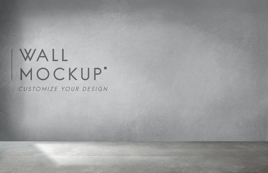 Free Empty Room With A Gray Wall Mockup