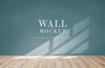 Free Empty Room With A Green Wall Mockup Psd