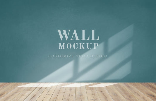 Free Empty Room With A Green Wall Mockup