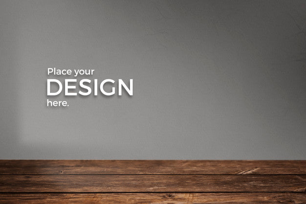 Free Empty Room With A Grey Wall Mockup Psd