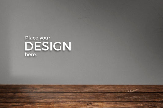 Free Empty Room With A Grey Wall Mockup Psd