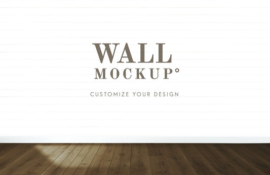 Free Empty Room With A White Wall Mockup