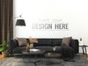 Free Empty Wall Interior Furniture 3D Psd Mockup Psd
