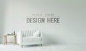 Free Empty Wall Interior Furniture 3D Psd Mockup Psd