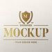 Free Engraved Golden Logo Mockup Psd