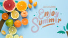 Free Enjoy Summer With Collection Of Exotic Fruits Psd