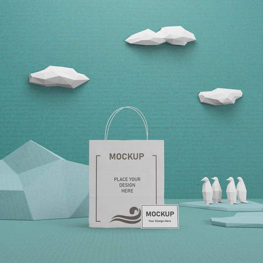 Free Environmental Paper Bag For Ocean Day Psd