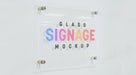Free Etched Glass Signage Logo Mockup Psd