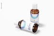 Free Euro Dropper Bottles With Orifice Reducers Mockup, Leaned Psd
