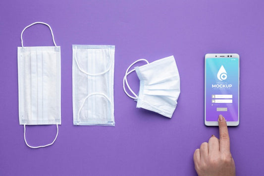 Free Face Mask Minimal Concept Mock-Up Psd