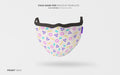 Free Fashion Face Mask Mockup In Front View Psd
