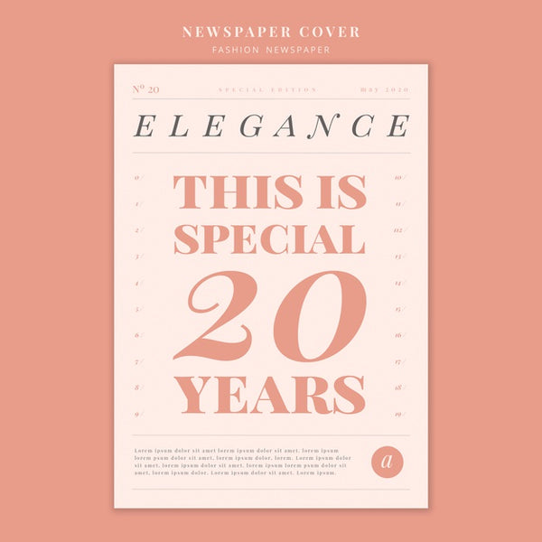 Free Fashion Newspaper Cover Template Psd