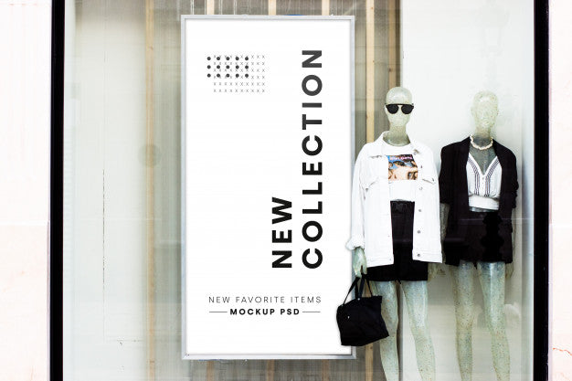 Free Fashion Store Billboard Mockup Psd