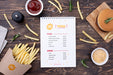 Free Fast Food Menu Concept Mock-Up Psd