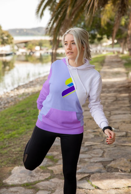 Free Female Wearing Hoodie Exercising Psd