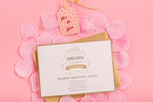 Free Fifteen Birthday Invitation And Label Psd