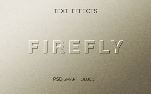 Free Firefly Text Effect Mockup Psd