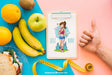 Free Fitness Mockup With Clipboard And Hand Gesture Psd