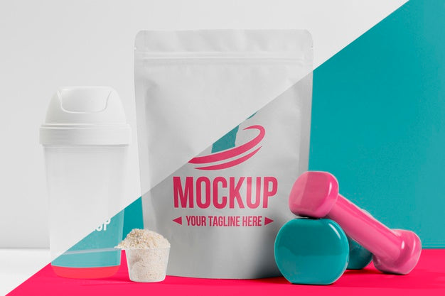 Free Fitness Powder Nutrients And Weights Psd
