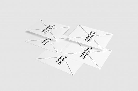 Free Five Matte Flyer Mock Up Set Psd