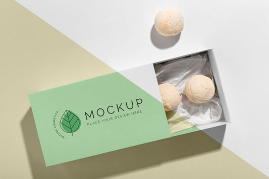 Free Flat Lay Bath Bombs In Box Psd