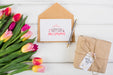 Free Flat Lay Card Mockup For Easter Psd