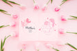Free Flat Lay Card Mockup For Easter Psd