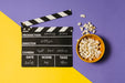 Free Flat Lay Cinema Composition Mock-Up Psd