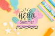 Free Flat Lay Copyspace Mockup For Summer Psd
