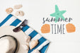 Free Flat Lay Copyspace Mockup With Summer Elements Psd